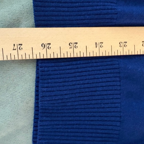 Banana Republic Sweater Men's‎ Large Extra Fine Merino Wool VNeck Blue Classic - Picture 7 of 8